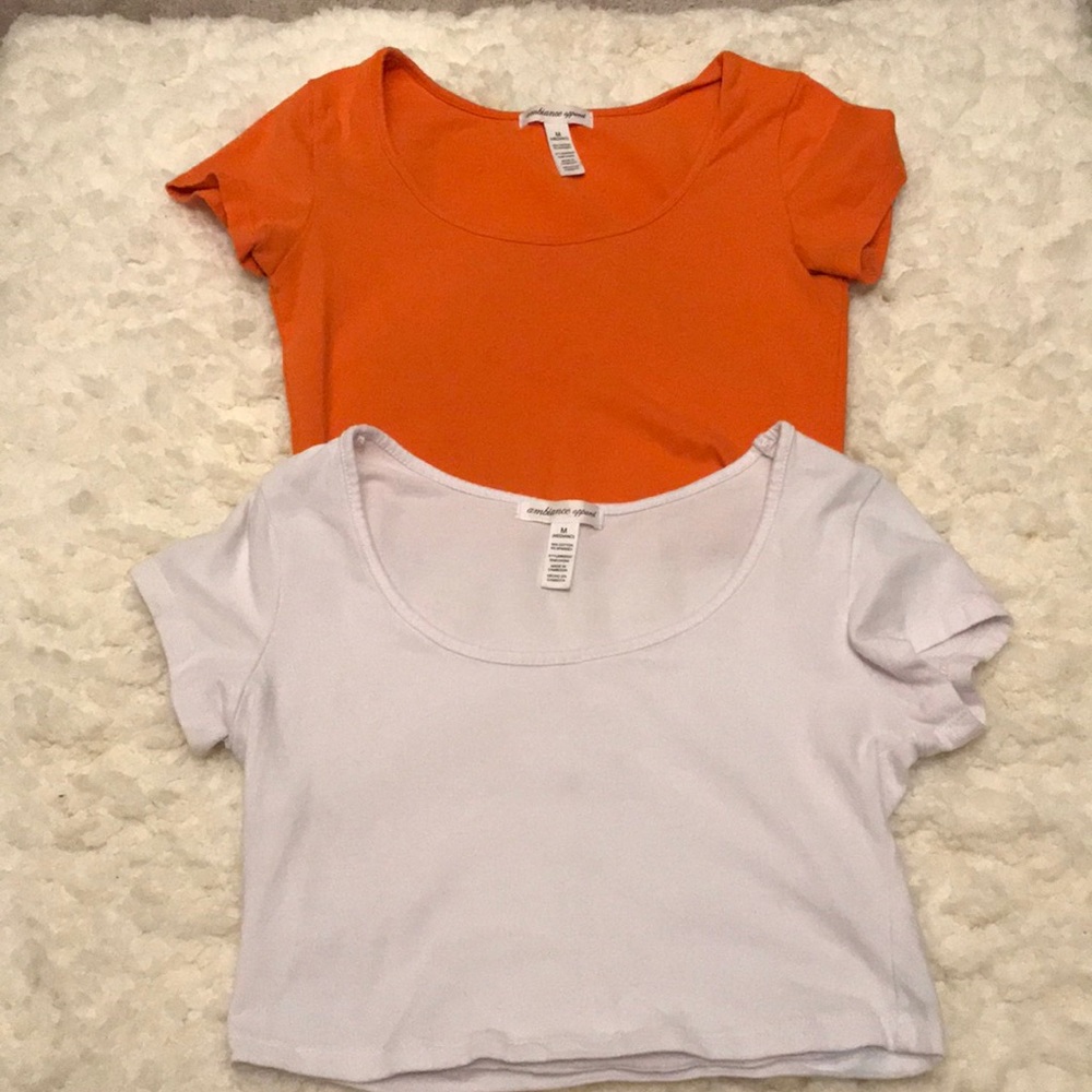 2 Pack Crop Short Sleeve Top